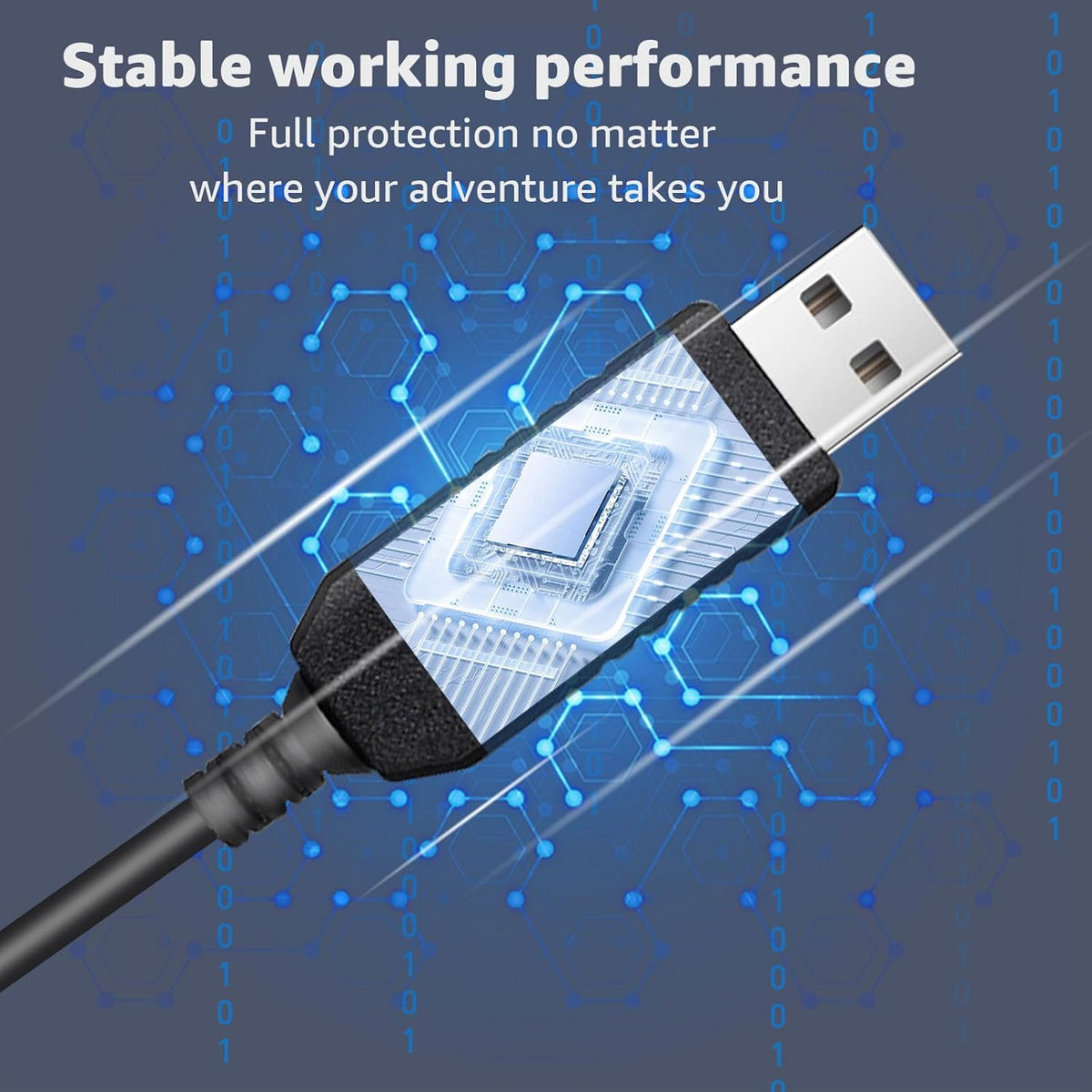 6.56Ft Radar Detector Cable - USB to RJ11 Plug Cable for Escort Radenso XP Uniden Beltronics Cobra Whistler - Premium Replacement Power Cord for Radar Detectors - Durable USB to RJ11 Connection