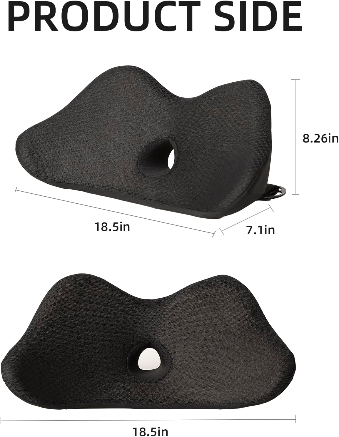 Lumbar Support Pillow for Car, 2 in 1 Memory Foam Lower Back Support Cushion, Fill Bucket Seat and Sciatica Pain Relief Pillow, Back Support Pillow for Car, Office Chair, Wheelchair.