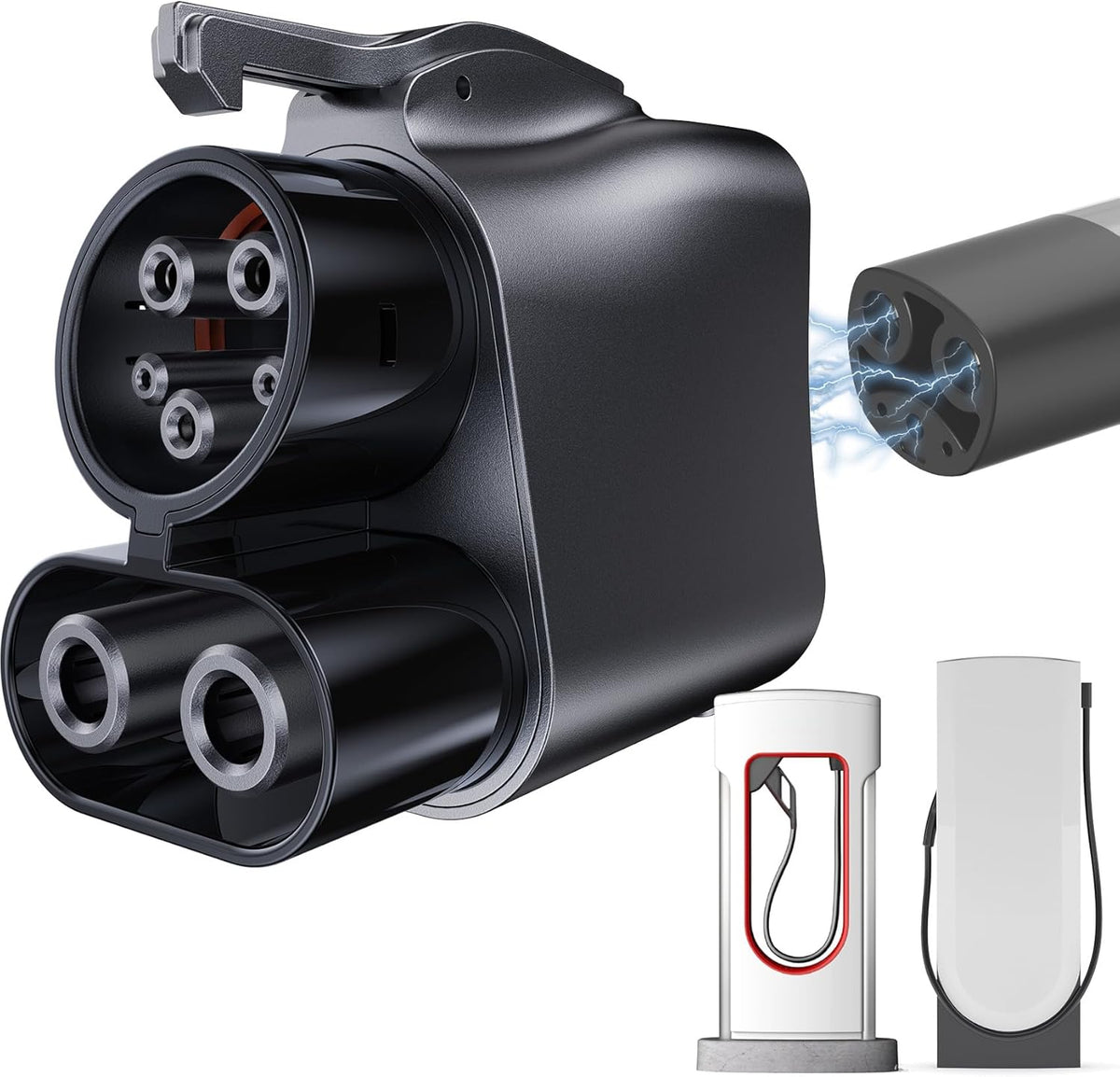 NACS to CCS1 EV Adapter – 500A / 1000V – Fast DC Charging for Ford, GM, Rivian, Volvo, Polestar & More – Compatible with Tesla Supercharger V3/V4 Stations [Check EV Compatibility]