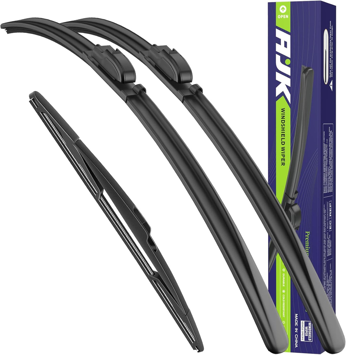 AJK Wiper Blades for Ford Edge 2007 2008 2009 2010 2011 2012 2013 2014, 2 Piece All Weather OEM Quality Automotive Replacement Windshield Wiper Blades for My Car