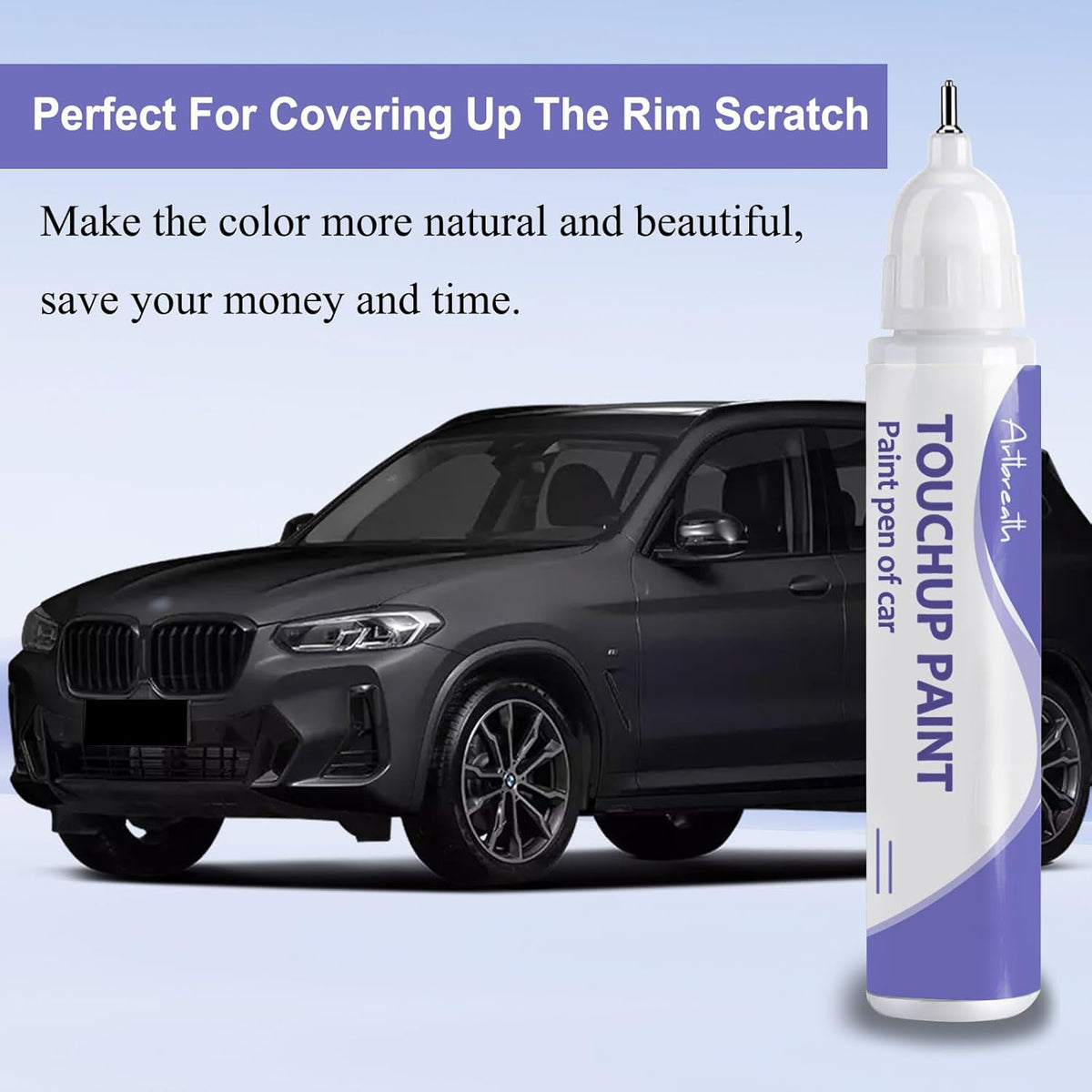 Touch Up Paint for BMW Dark Graphite (A90)-Exact Match–Chips and Nicks TouchUp Paint Pen Scratch Repair Car Accessories Car Paint Pen for Erase Car Scratches