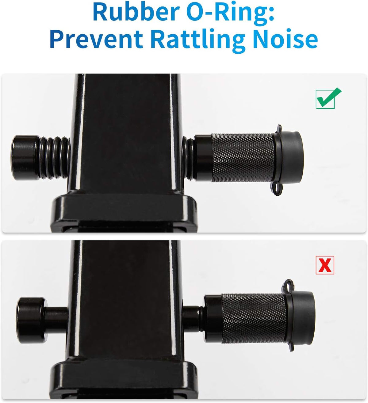 METOWARE Trailer Hitch Locks Receiver Lock Keyed Alike Fits Class III IV 2" 2-1/2" Receiver with 5/8" Dia 3-1/2” Long Pin and Anti-Rattle Rubber O-Rings, for Trailer Truck Car Boat (2 Pack)