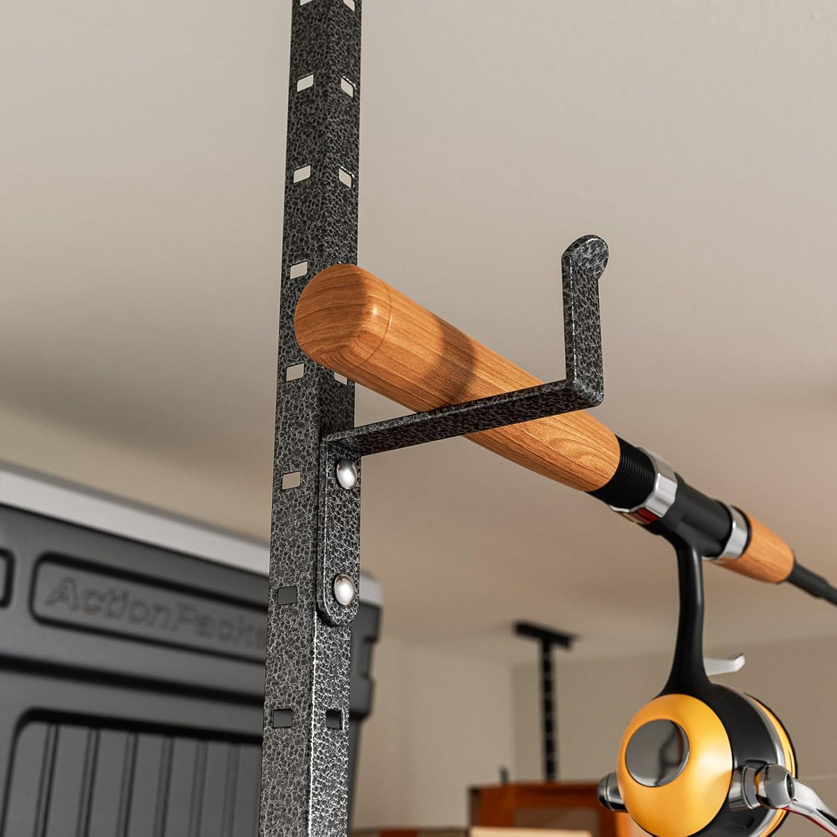 Heavy-Duty 4x8 Overhead Garage Storage Rack – Holds 20% More Weight, 800lbs Capacity, Adjustable Height, 4 Hooks Included for Extra Storage