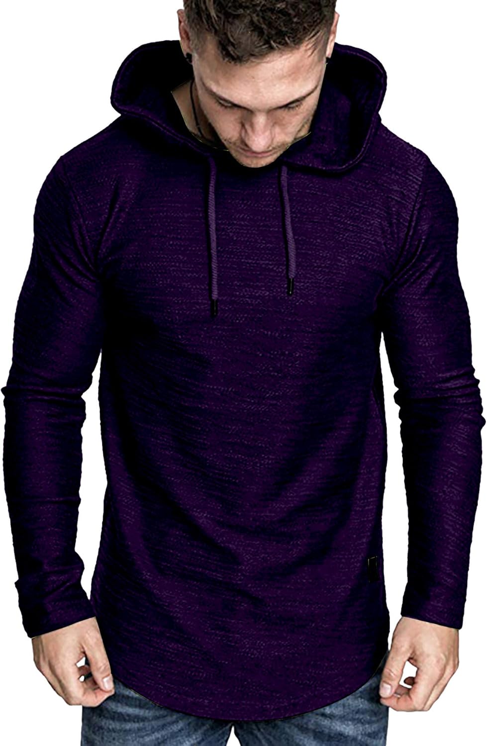 Lexiart Mens Fashion Athletic Hoodies Sport Sweatshirt Solid Color Fleece Pullover