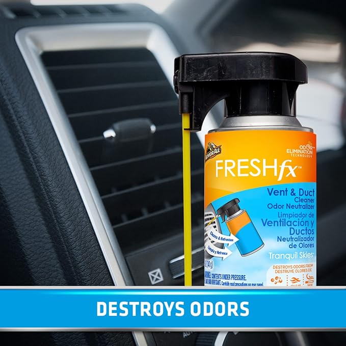 Armor All Car Air Freshener and Cleaner, Odor Eliminator Spray for Cars, Trucks, Freshfx Tranquil Skies, 5 Fl Oz Each