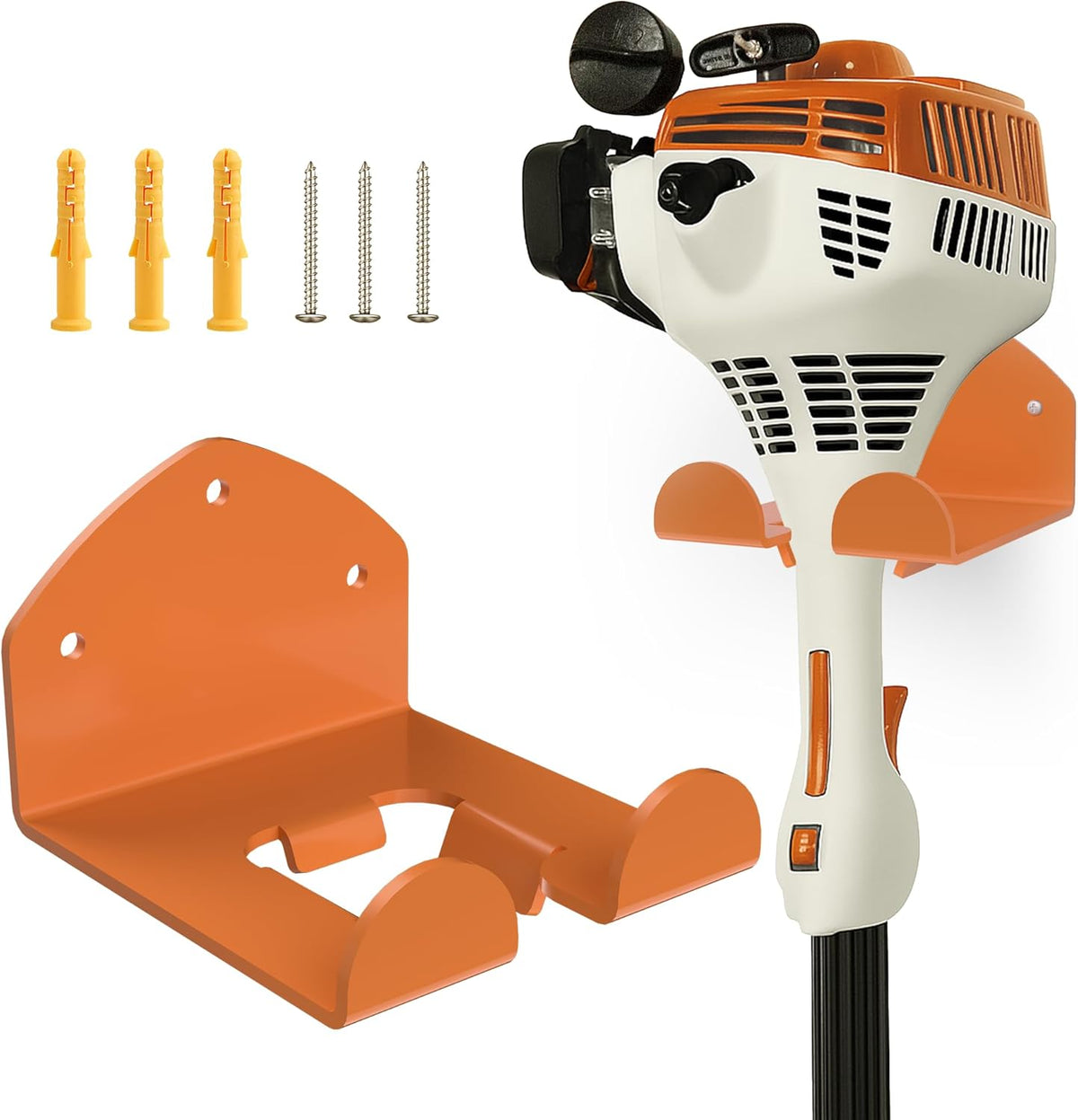 Garage Storage Trimmer Rack Garden Power Tool Hanger for Lawn Mower, Shed Organizer, Weedeater Rack, Garage Organization
