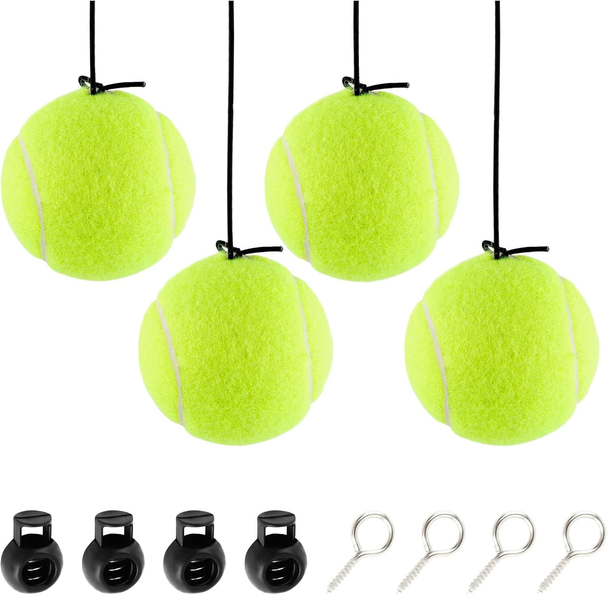 4PCS Tennis Garage Parking Aid with Lanyard,Height Adjustable Parking Stopper for Garage for Guided Parking,Garage Parking Sensor Avoid Crash and Scratch Car Accessories (4PCS)