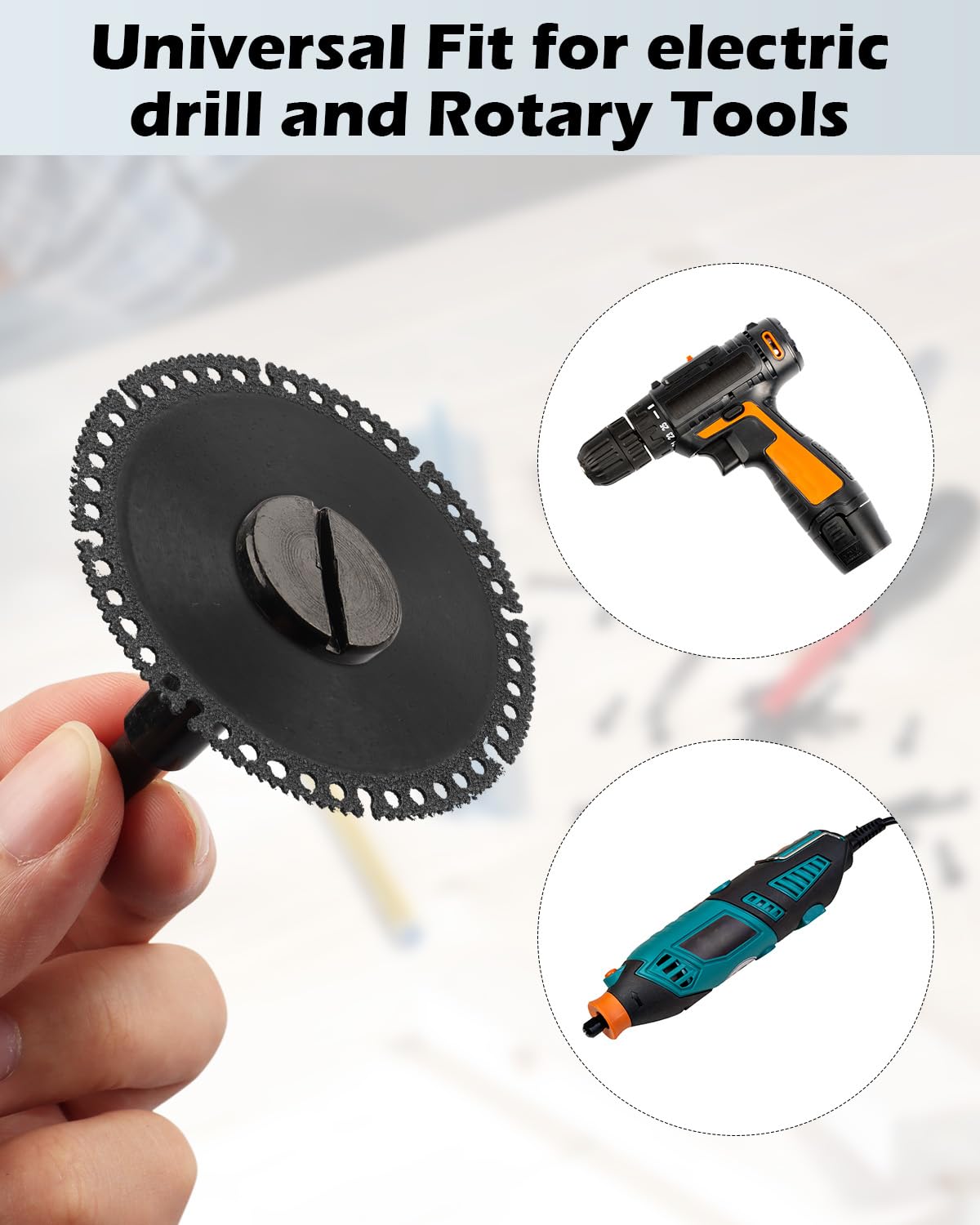 Die Grinder Accessories 3/8" & 1/4" Arbor Hole, 8 Pack Mounting Mandrel for Die Grinder Cut Off Wheel Drill Bits Tool