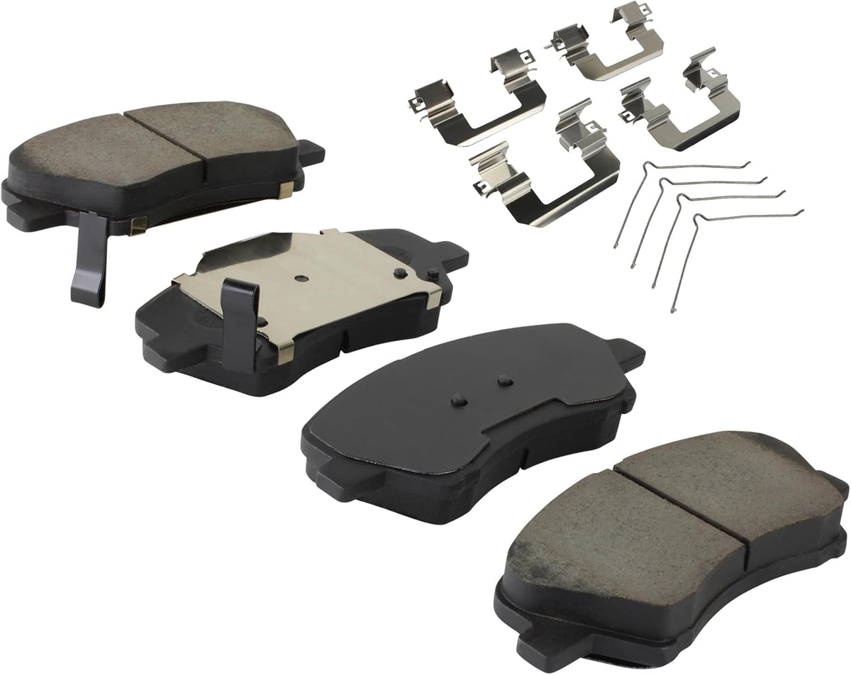 Premium Ceramic Front Brake Pads (1001-2190C) Compatible with Hyundai Accent 2018-2022, Kia Rio 2018-2023
