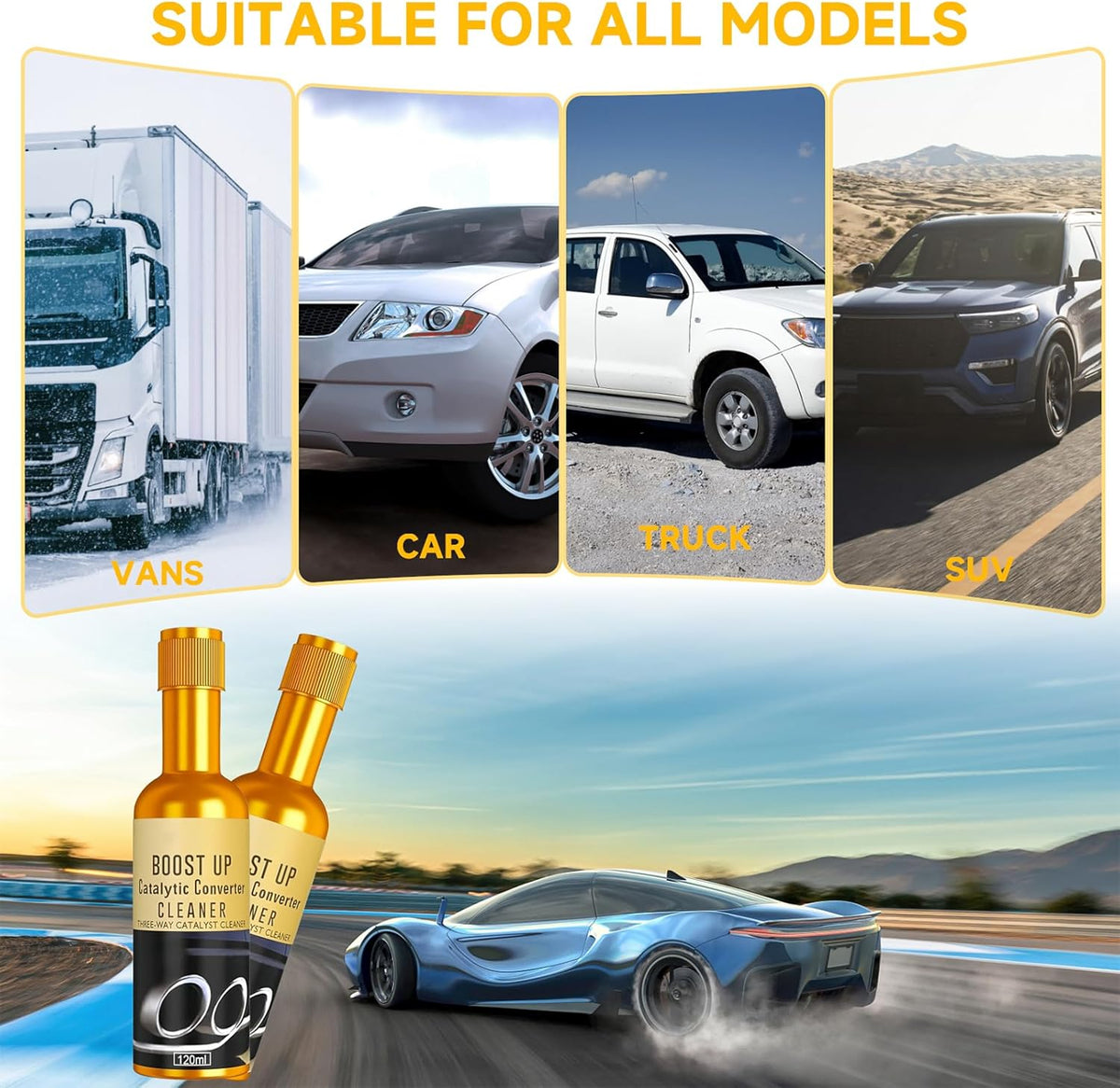 Catalytic Converter Cleaner,120 ml Auto Parts Engine Cleaner, Exhaust System Pipe Carbon Removal Treatment Additive Oil, Fuel System Treatment Oil Additive for Gas and Diesel Car (120ml-1PC)