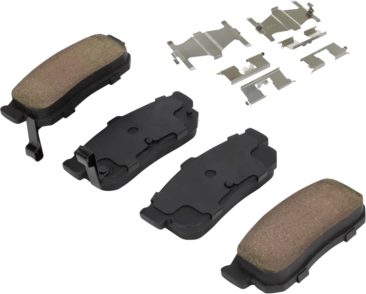 Premium Semi-Metallic Rear Brake Pads (1001-0540M) Compatible with 1991-2010 INFINITI/Nissan (Altima/Altra EV/Aprio/G20/I30/Maxima/Sentra)