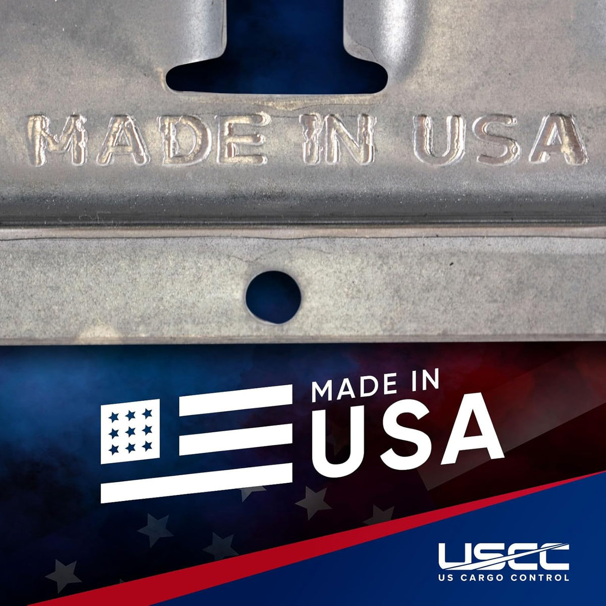 US Cargo Control E Track, Made in USA, 12 Gauge Steel, 5 FT Galvanized Rails (4-Pack), Horizontal E-Track Rails for Trailers, Garages, Cargo Vans, 6,000 Pounds Break Strength Per Slot