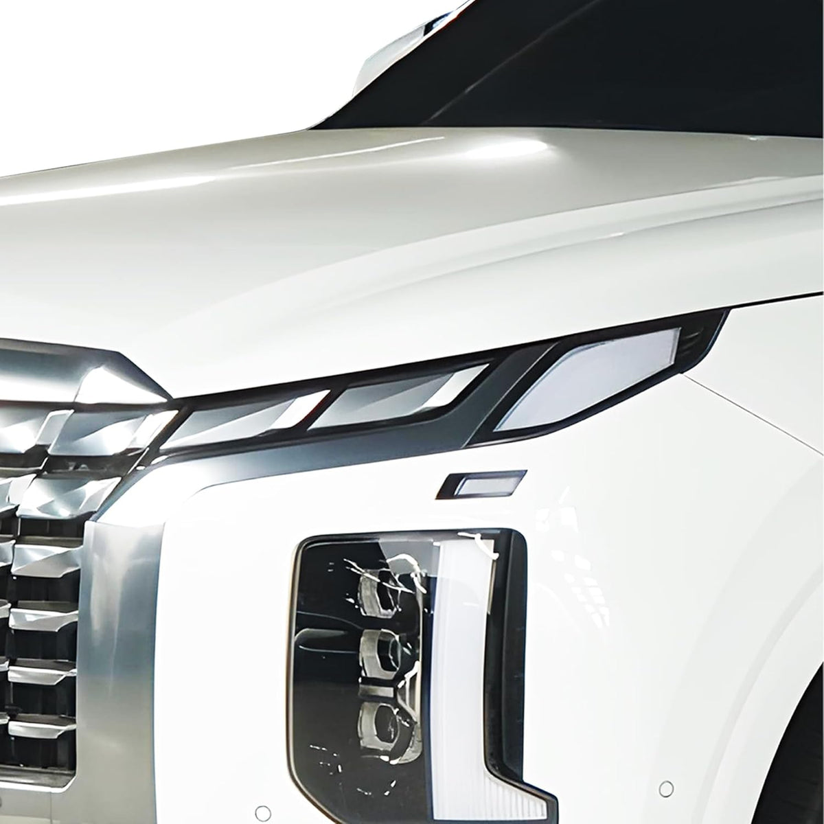 BOGAR TECH DESIGNS Full Headlight Head Light PPF Kit Compatible with Hyundai Palisade 2023-2025, Clear Bra