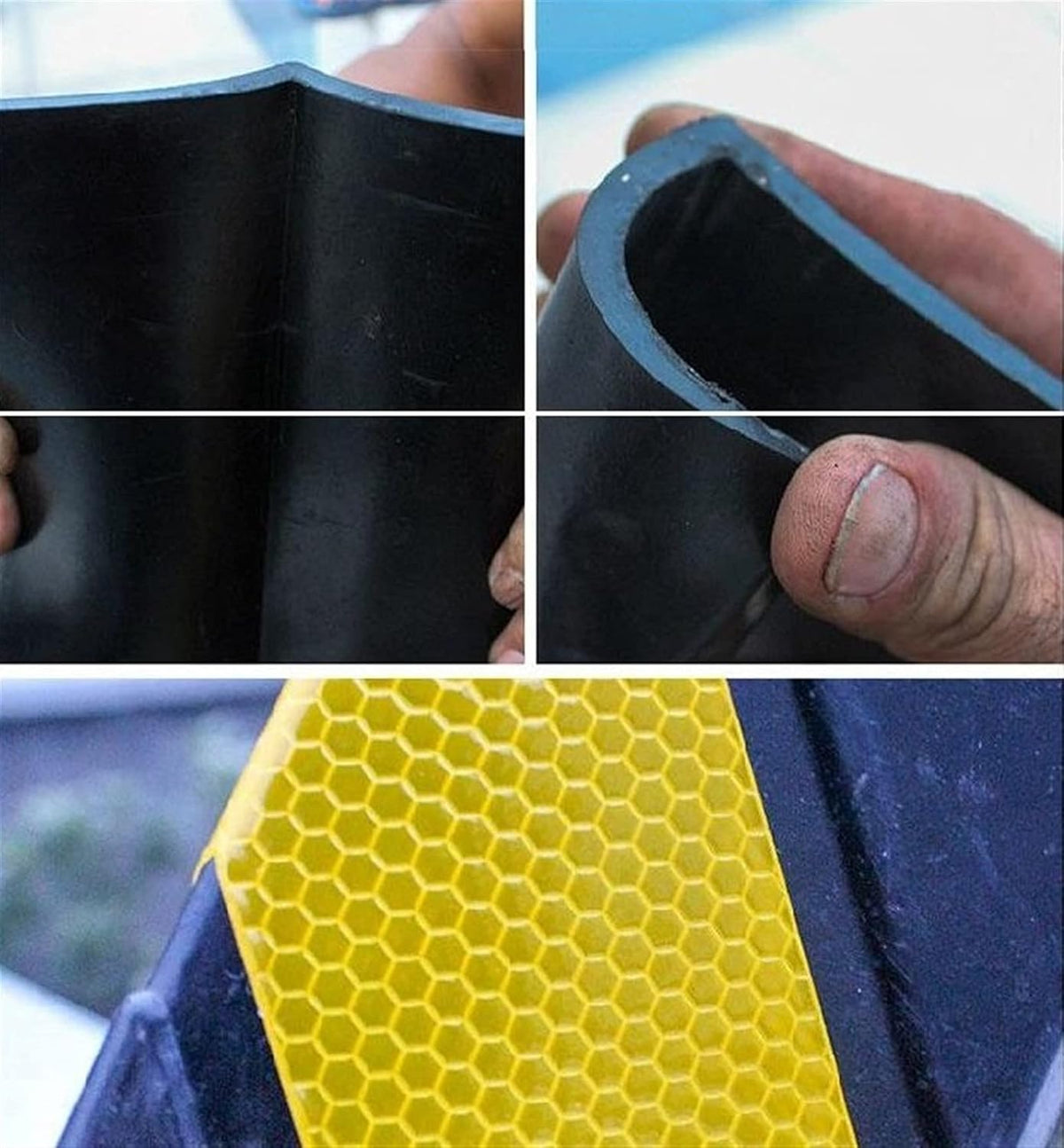 Garage Wall Guards Edge Rubber Protector Wall Corner Bumper Guards for Parking Protect Car Corner Guards Bumpers Pole (Color : 1, Size : 4pcs)