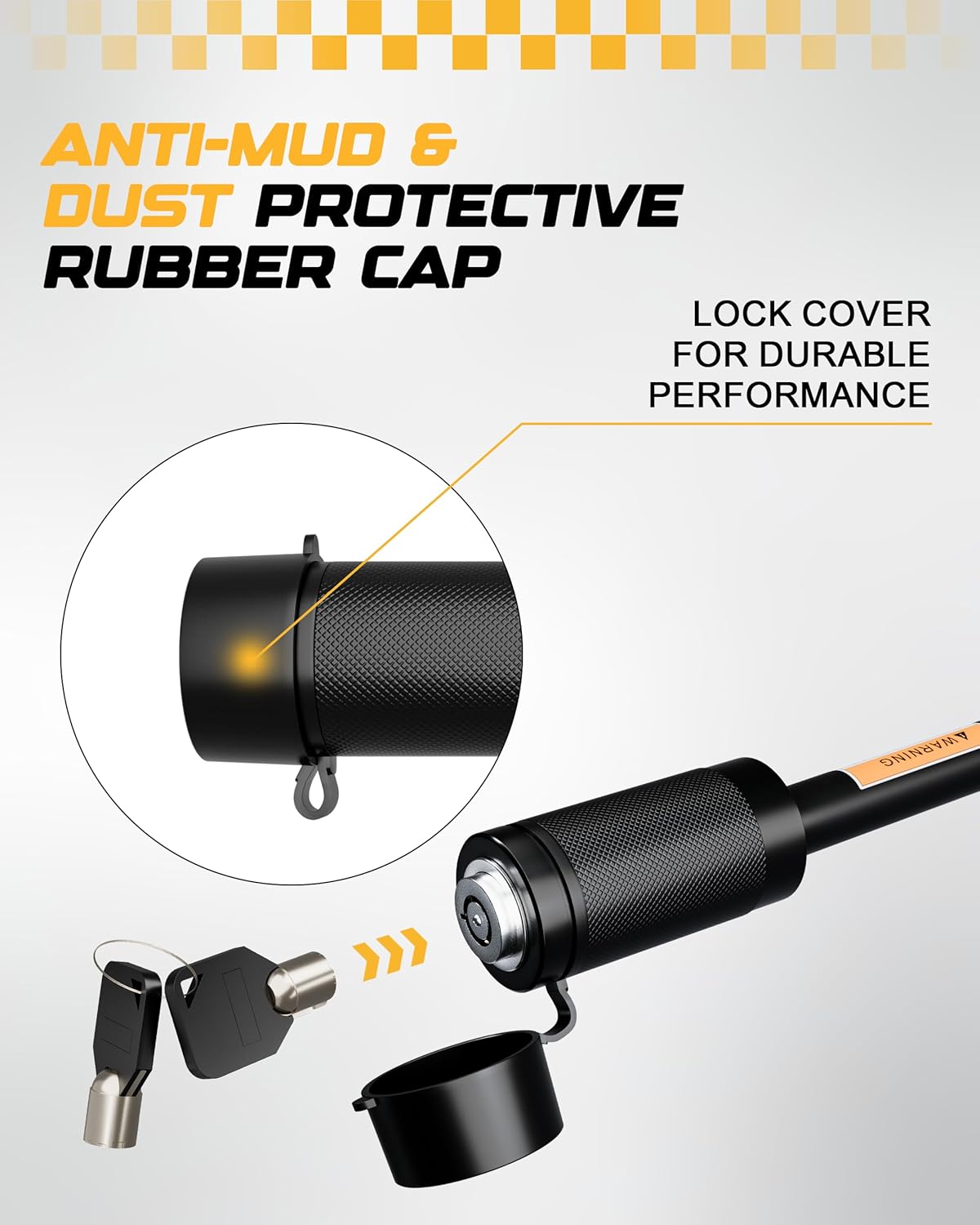 RETRUE Trailer Hitch Lock, 5/8" Locking Hitch Pin for 2 Inch and 2 1/2” Receiver Class III IV Hitch, Tow Hitch Lock with Keys and O-Rings, Trailer Accessories for Outdoor Enthusiasts, 2 Pack