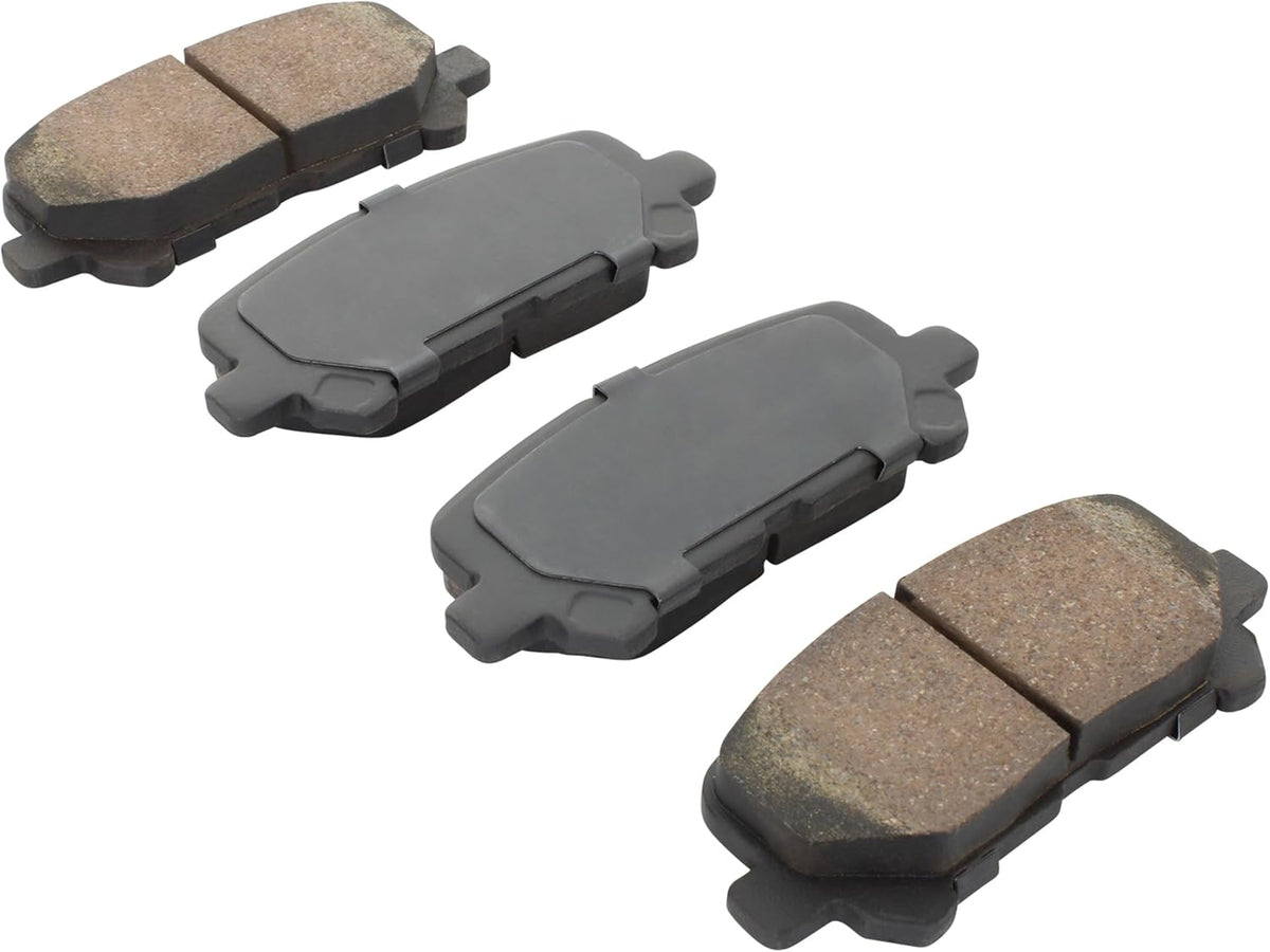 Premium Ceramic Rear Brake Pads (1001-1281C) Compatible with Acura MDX 2007-2013, Honda Odyssey 2011-2017, Honda Pilot 2009-2011