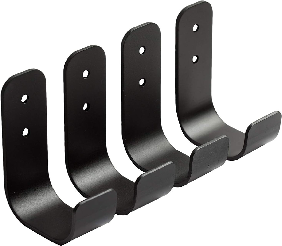 Heavy Duty Garage J Hooks - 4-Pack Wall Mount Organizer for Shop, Tools, Bike, Ladder with Installation Kits