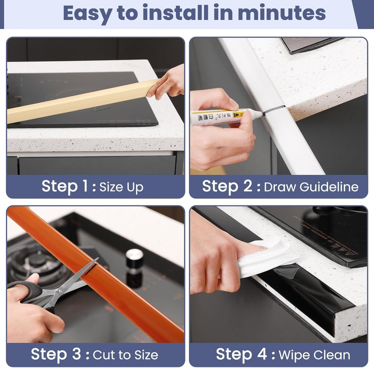 2PCS Wall Corner Protectors Guards - Self Adhesive Corner Protector & Corner Guards for Walls Edge Protection, Easy to Apply - No Tools Needed(Beige, 35.4"x1.18")