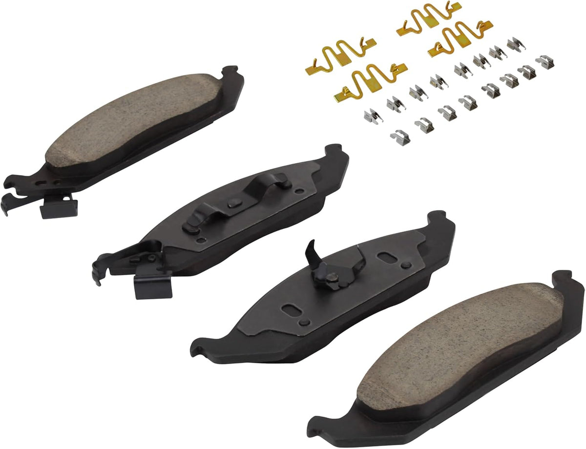 Premium Ceramic Front Brake Pads (1001-0650C) Compatible with 1995-2003 Chrysler/Dodge/Mercedes-Benz/Plymouth (A160/A190/Breeze/Cirrus/Sebring/Stratus)