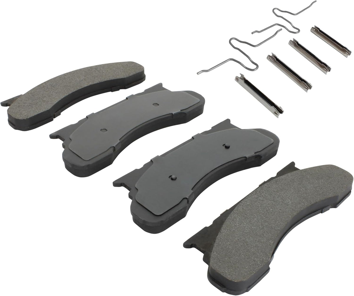 Premium Semi-Metallic Front Brake Pads (1001-0450M) Compatible with 1975-1997 Ford (B-200/E-250 Econoline/E-250 Econoline Club Wagon/E-350 Econoline/F-200/F-250/F-350/P-350 & More)