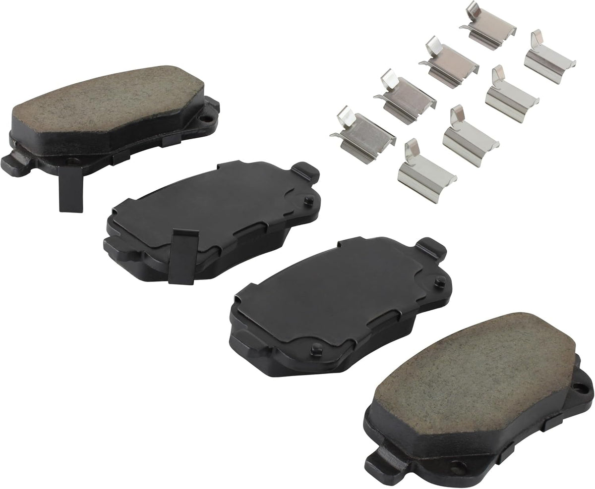 Premium Ceramic Rear Brake Pads (1001-1326C) Compatible with Chrysler Town & Country 2008-2011, Dodge Grand Caravan 2008-2011, Ram C/V 2012-2012
