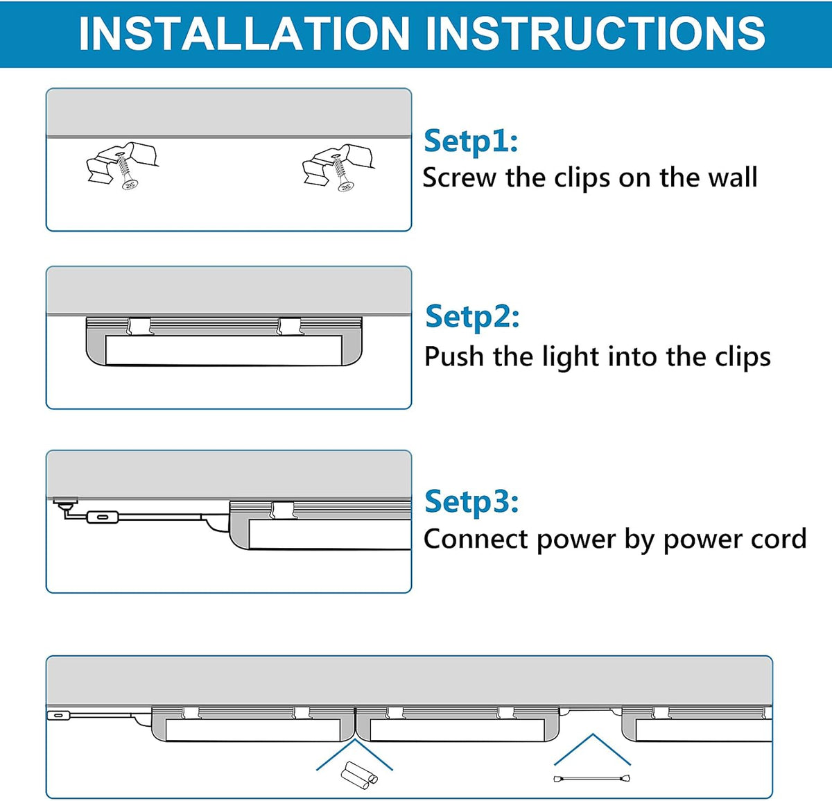 (6-Pack) 8ft LED Shop Light Fixture, 144W 18500LM 6000K, Cold White, U Shape, Clear Cover, Hight Output, Linkable Shop Lights, T8 LED Tube Lights, 8 LED shop lights for garage 8 foot with plug