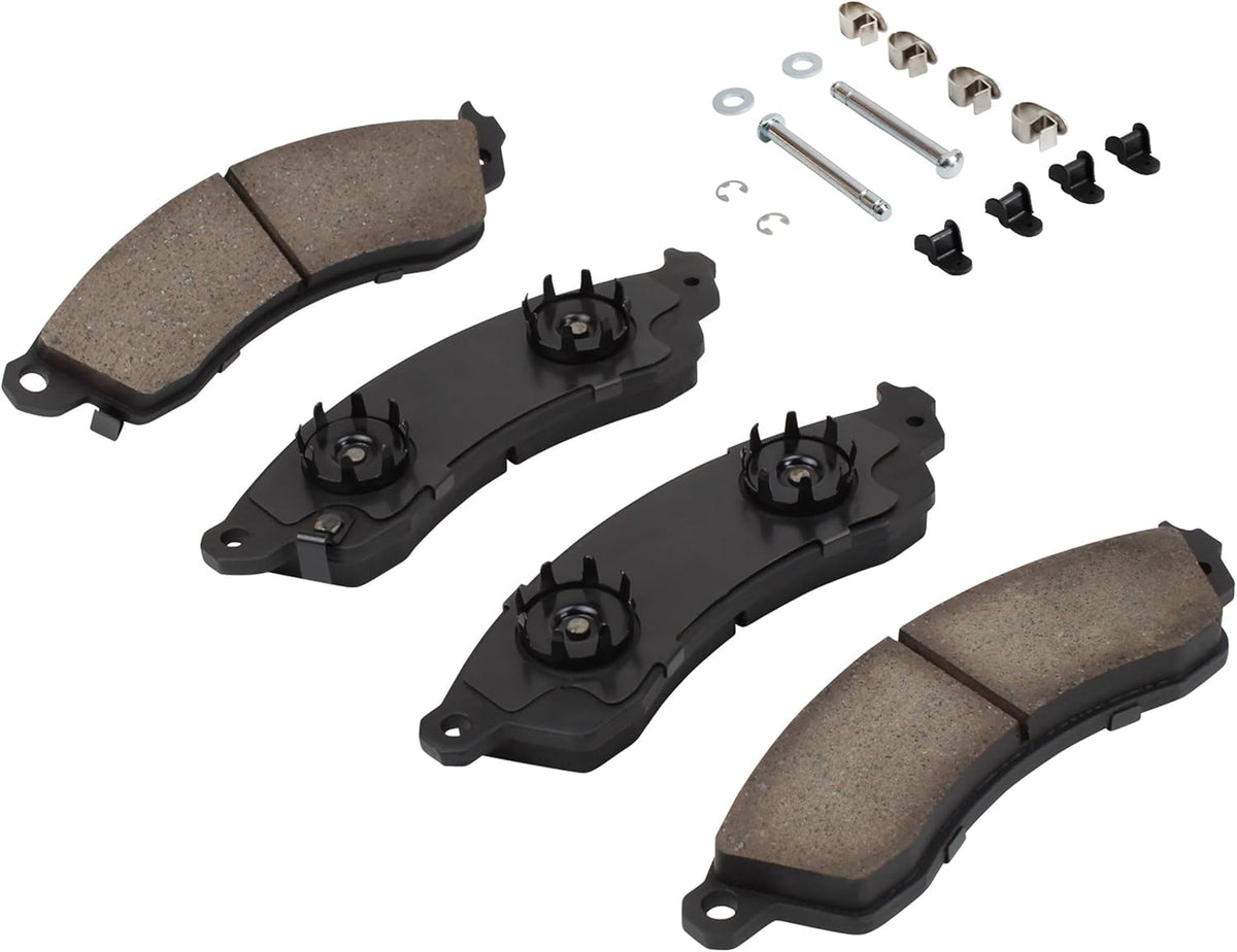 Premium Ceramic Front Brake Pads (1001-0412C) Compatible with 1988-2007 Aston Martin/Chevrolet/Ford/Panoz/Pontiac/Shelby (AIV Roadster/Camaro/Corvette/DB7/Esperante/Firebird/Mustang)