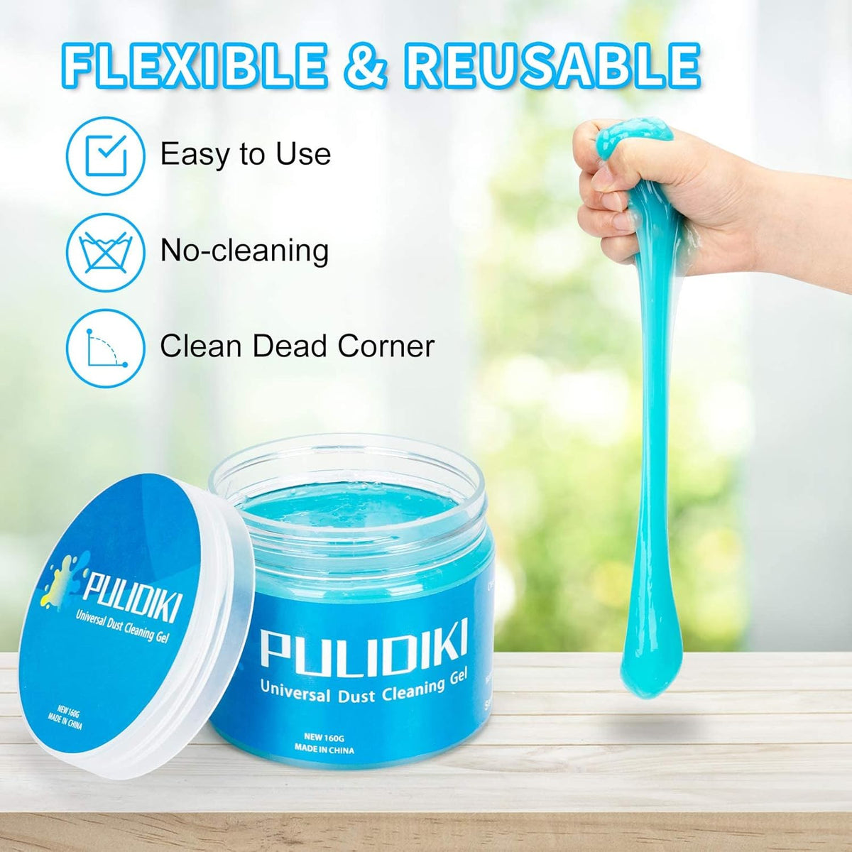 PULIDIKI Car Cleaning Gel Car Clean Putty, Universal Car Interior Cleaner Slime, Perfect Cleaning Kit Supplies, Auto Detailing Tools Accessories, Dust Remover Gifts for Men Women