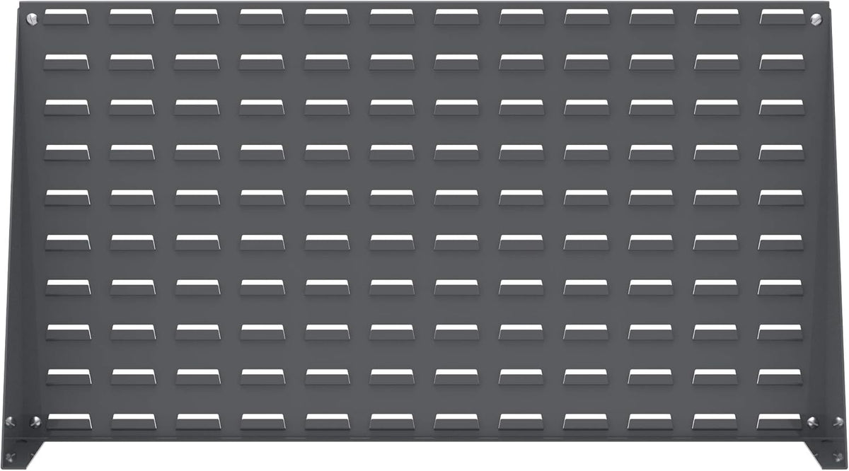 Akro-Mils 98636 Heavy Duty Steel Louvered Panel Standing Work Bench Storage Rack Garage Organizer for Mounting AkroBin Storage Bins, 36-Inch L x 8-Inch W x 20-Inch H, Grey