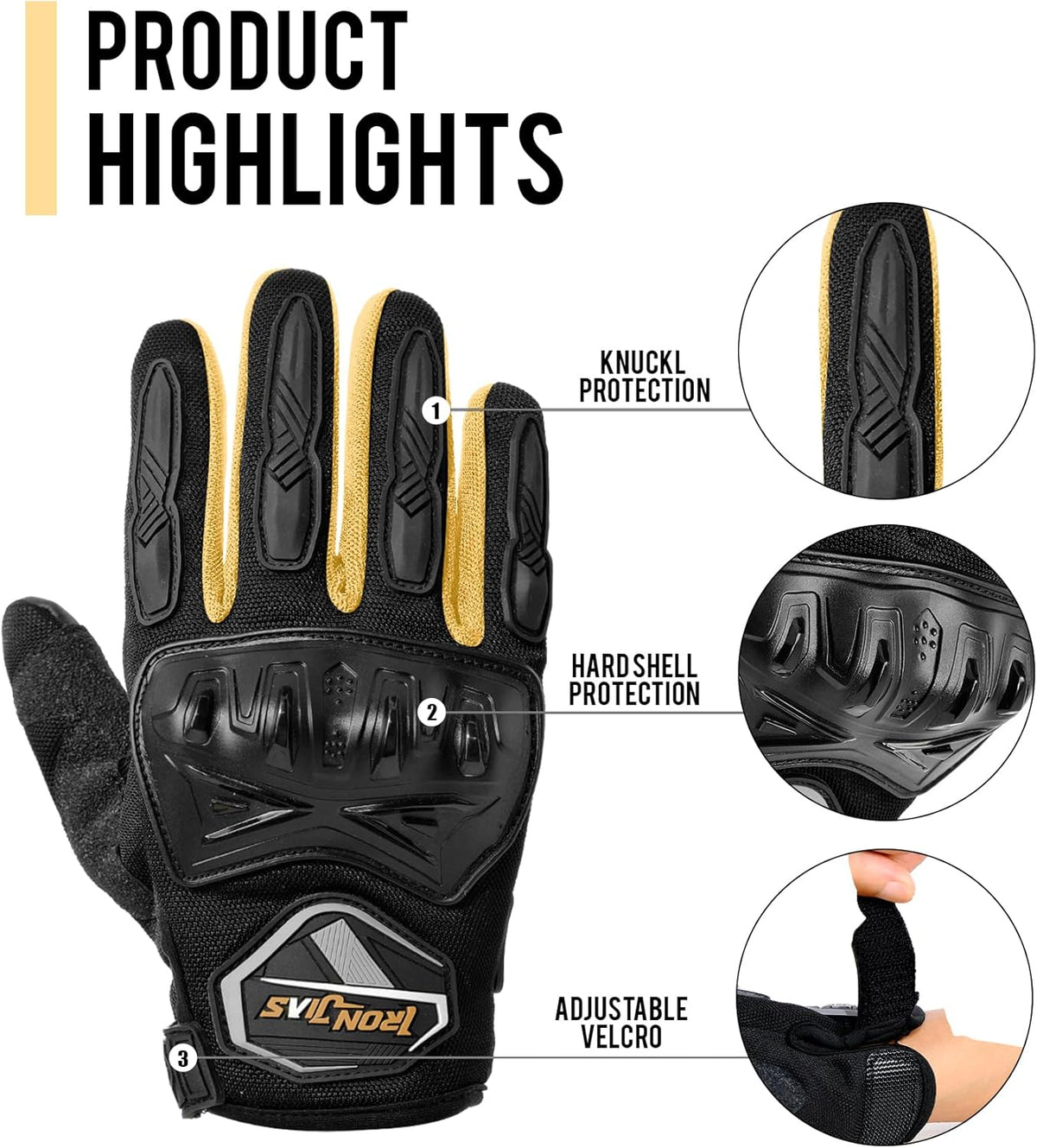 BORLENI Motorcycle Riding Gloves Touch Screen Full Finger Glove Motocross Road Racing Bike Outdoor Sports for Women Men