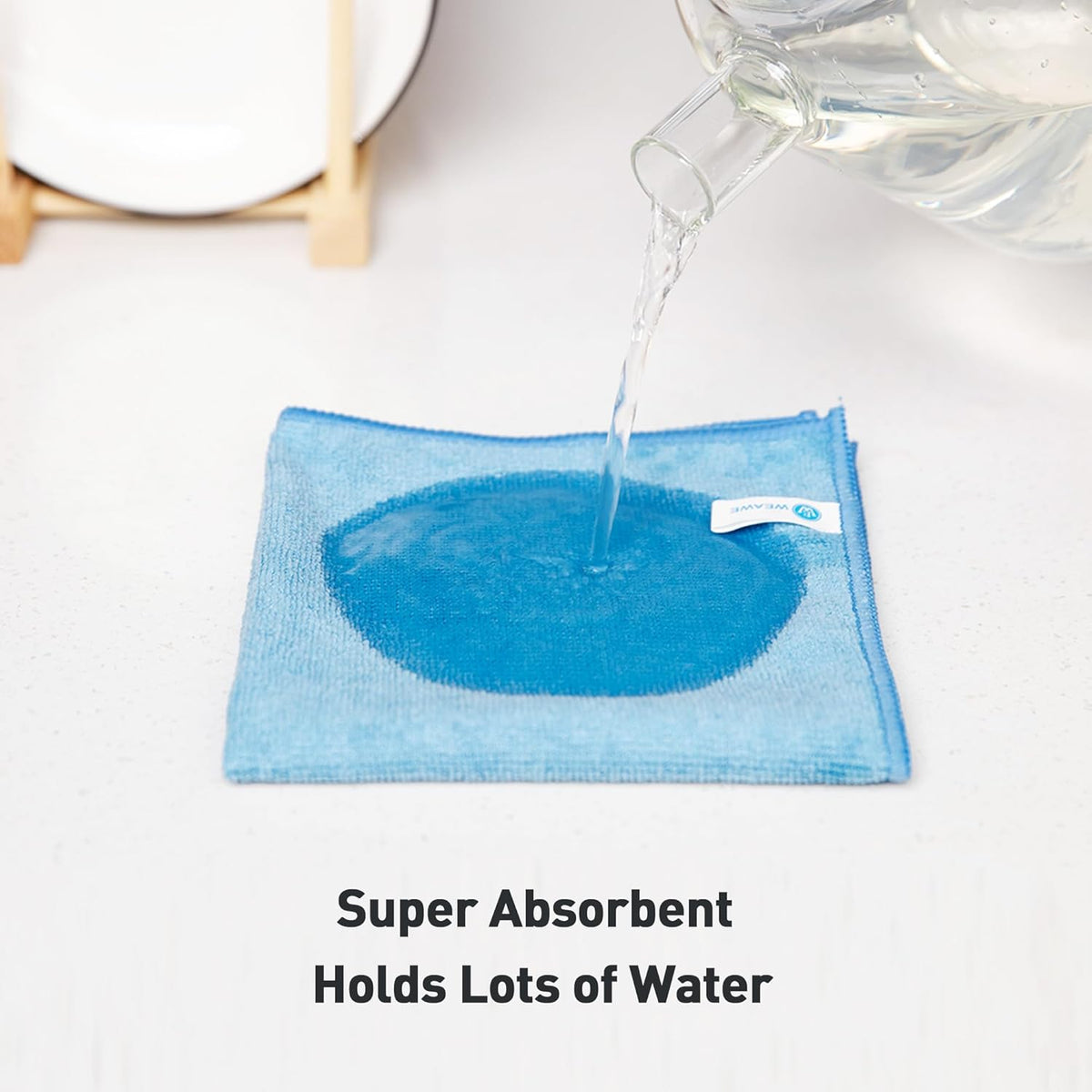 Blue Microfiber Cleaning Cloth 13"x13", Ultra Soft Absorbent Microfiber Cleaning Rags for Housekeeping Cleaning Supplies, Lint Free Reusable Cleaning Cloths for House Washable, Pack of 12