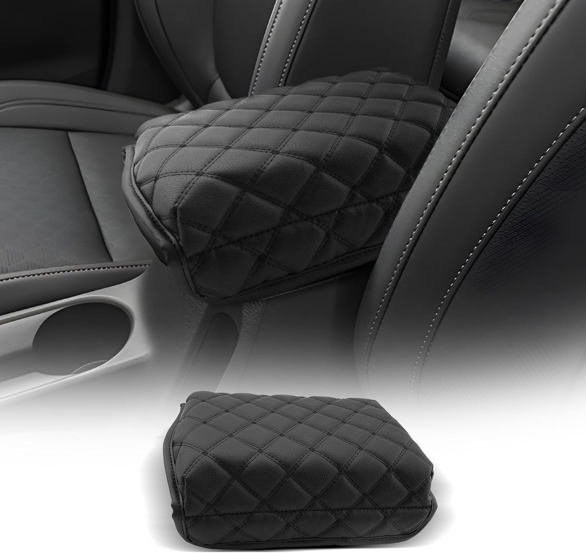 CDEFG for Kia Seltos 2021-2025 Center Console Cover Armrest Box Cover for 2021 2022 2023 2024 2025 Seltos (LX, S, EX, X-Line, SX) Accessories Console Arm Rest Protector