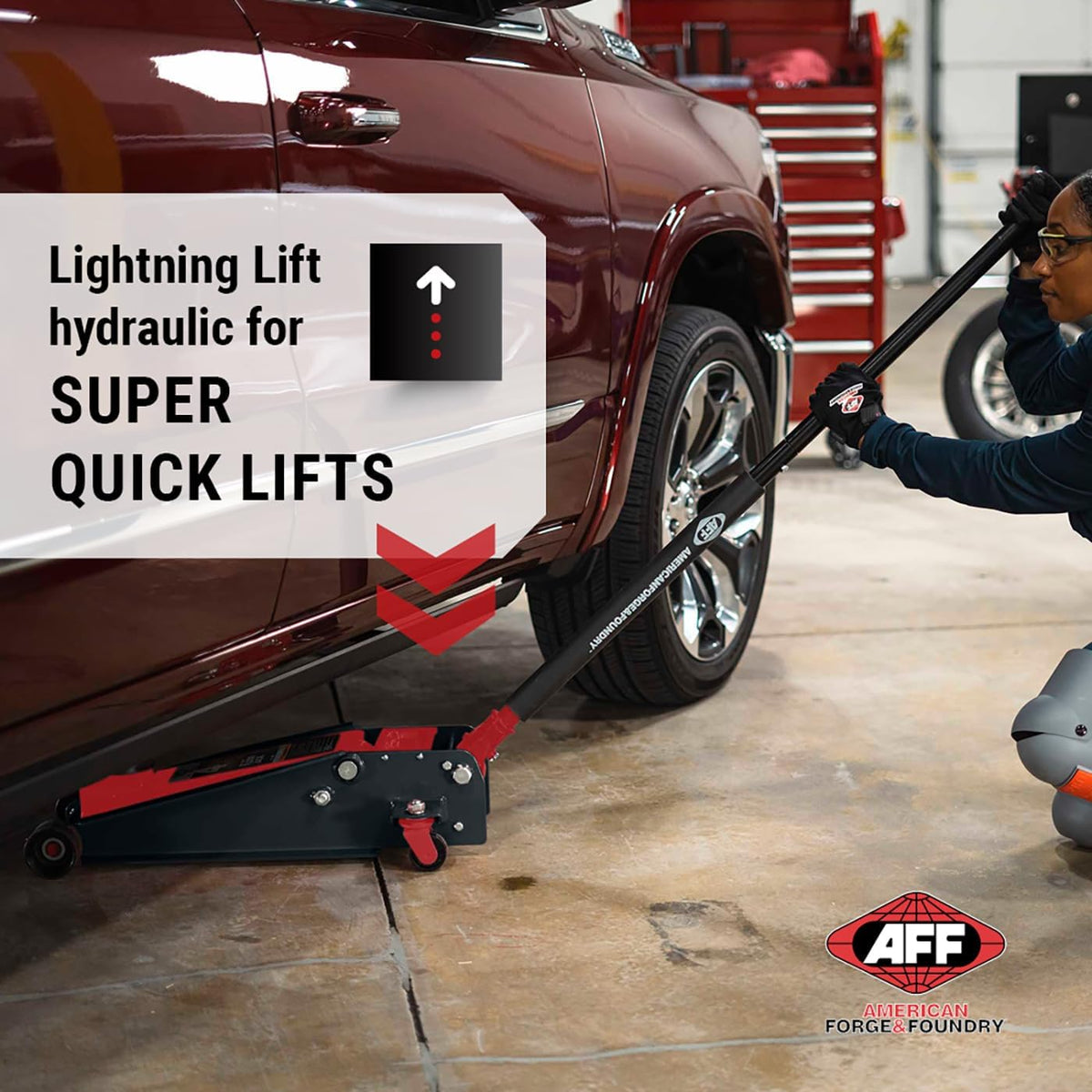 AFF 4 Ton Car Jack - Hydraulic Floor Jack with Lightning Lift - Heavy Duty