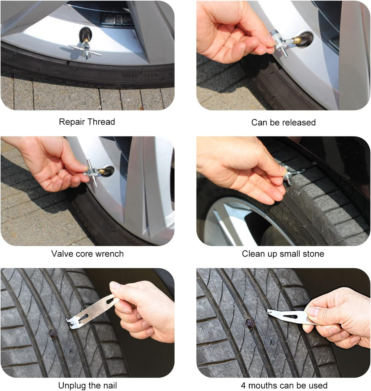 Tire Repair Kit,46pcs Heavy Duty Tire Plug Kit, with Universal Tire Patch Kit to Plug Flats for Car/Motorcycle/Truck/Tractor/Trailer/RV/ATV