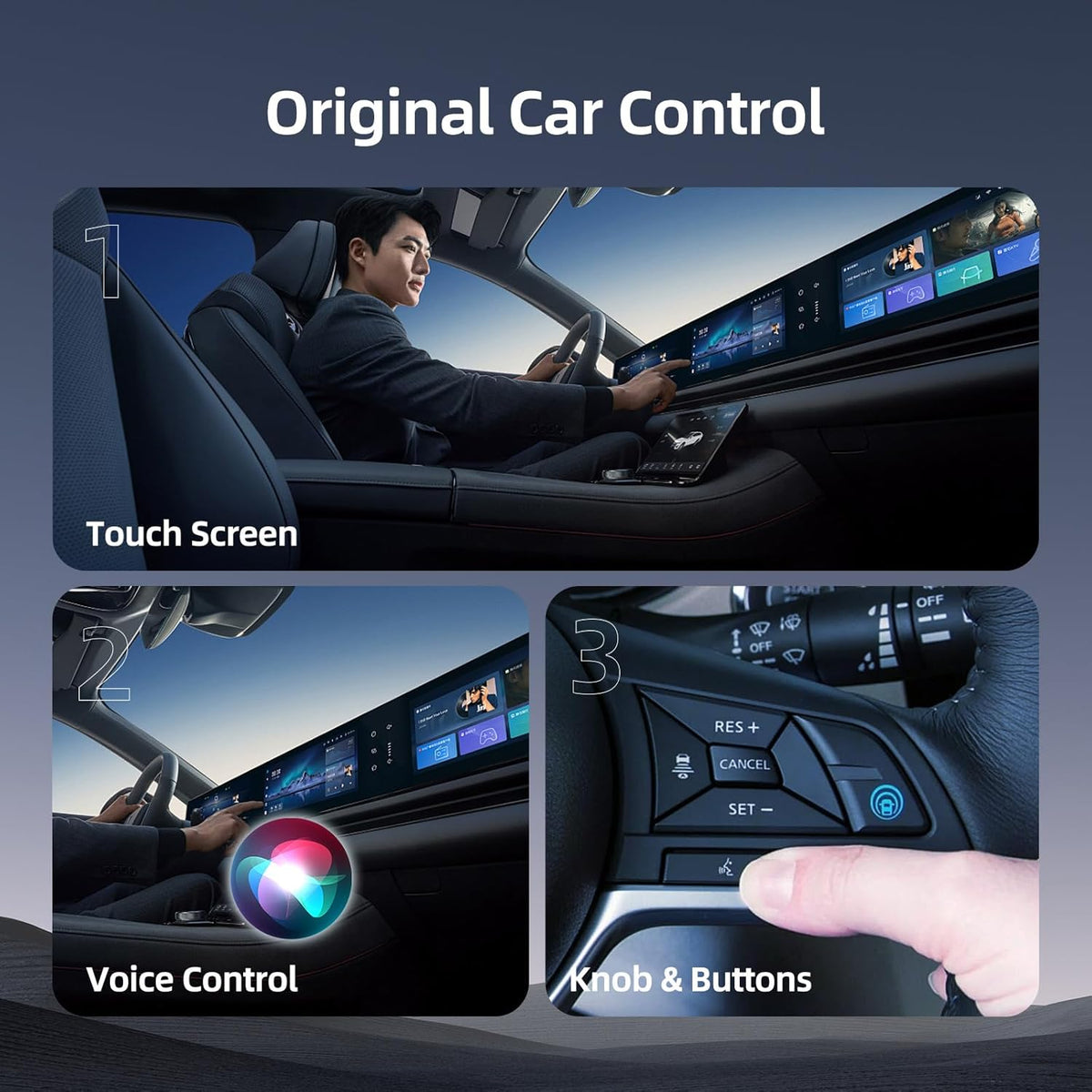 F1 Wireless CarPlay Adapter & Android Auto Adapter – 2-in-1 Car Play Dongle for iPhone & Android, Dual 5G Chips, Auto Cooling, Compatible with Car has Factory Wired CarPlay/AndroidAuto Features