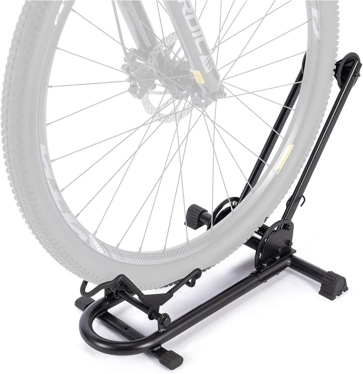 Indoor Bike Floor Stand - Bike Stand Rack for Garage/Home - Bike Storage Bicycle Parking Rack Fit 26”-29” Mountain Road Bikes (1 Bike Rack)