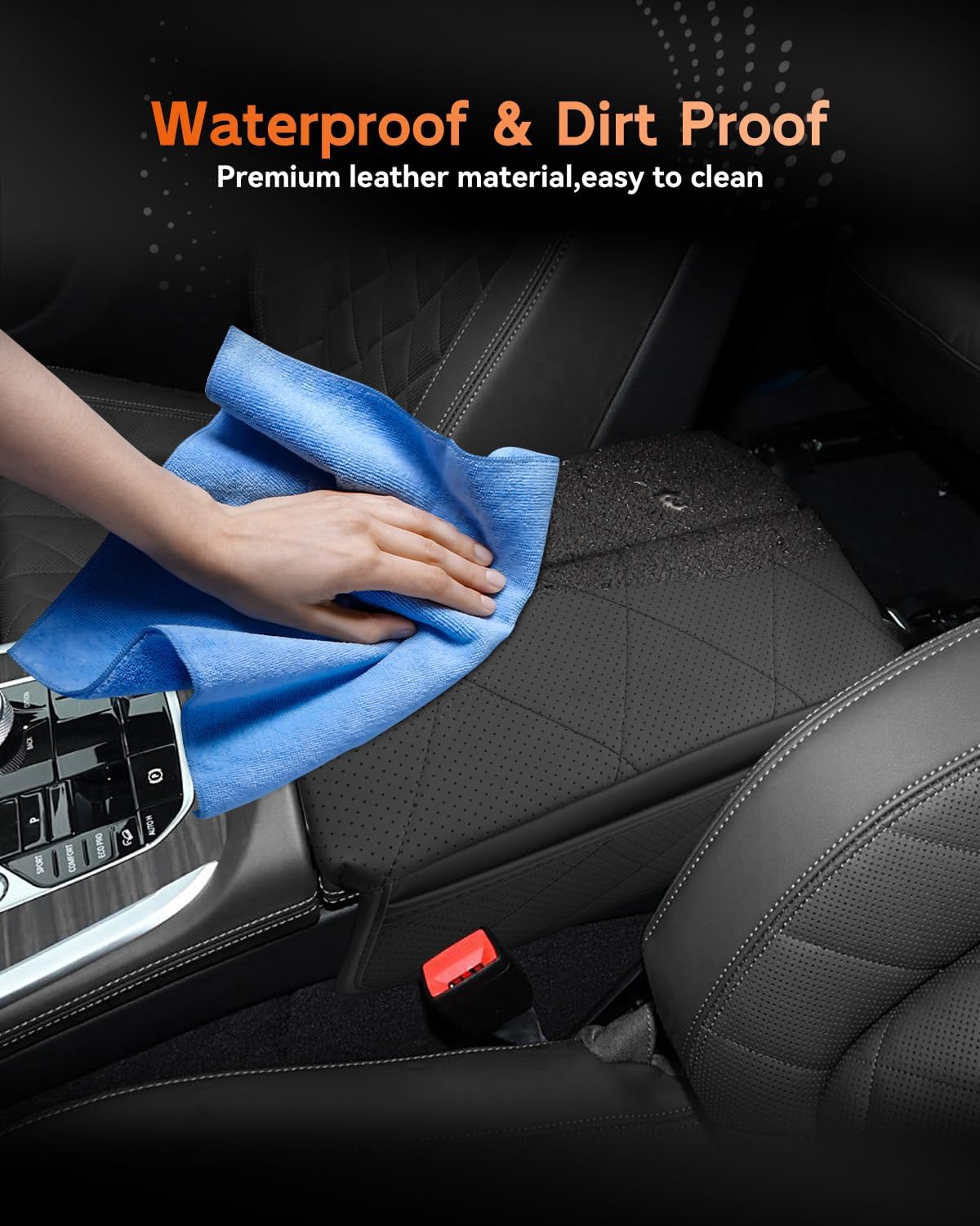 CDEFG for BMW X5/X6/X7 2020-2025 Center Console Cover Armrest Box Cover for X5, X6, X7 2020 2021 2022 2023 2024 2025 Accessories Console Arm Rest Protector