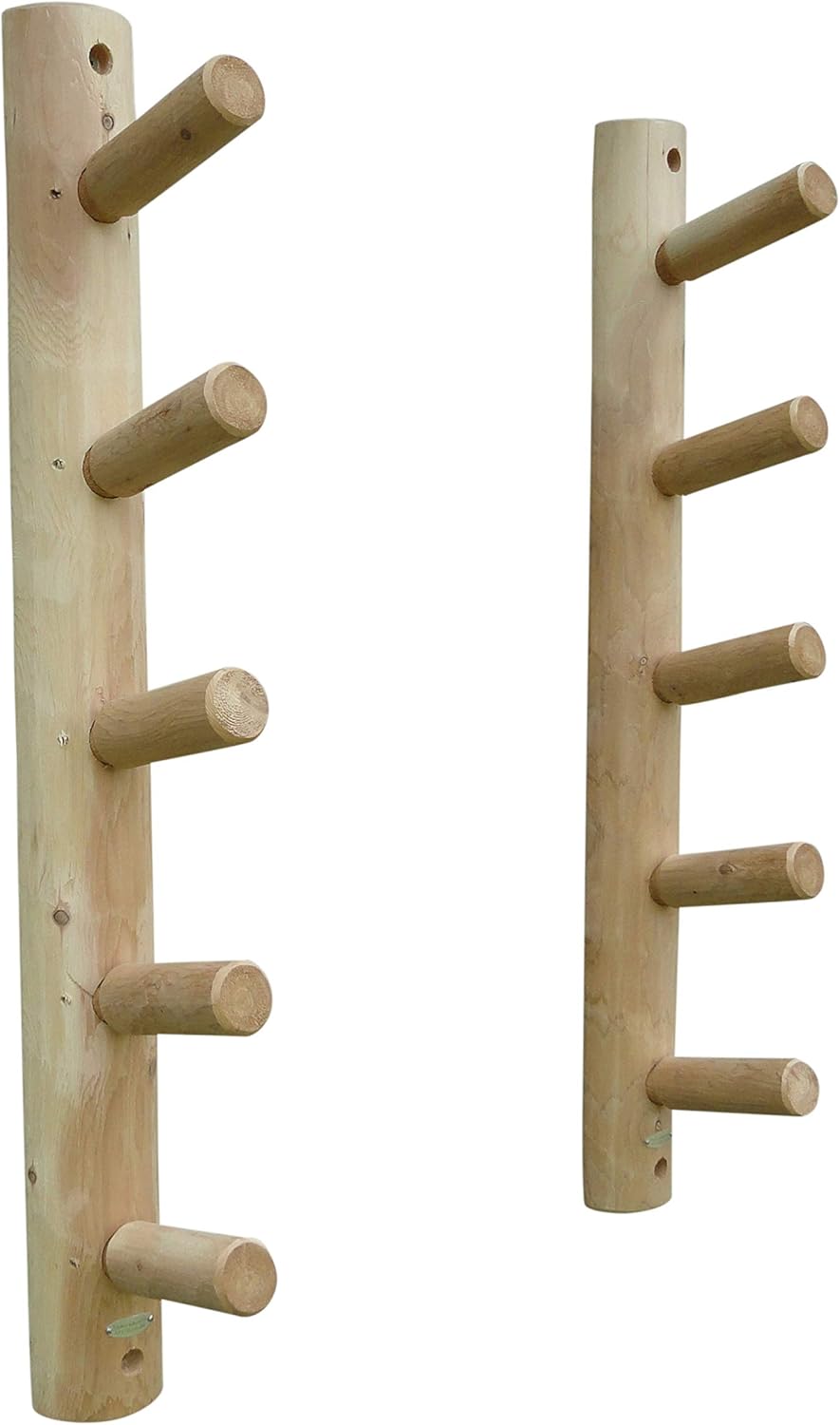 10-Place Wall-Mounted Ski Log Racks - Skis Wall Mount Garage Racks, Indoor & Outdoor Vertical Ski Holders for Walls, Hangers for Skis Indoor Storage Rack, Garage Hanging Rack - Unfinished