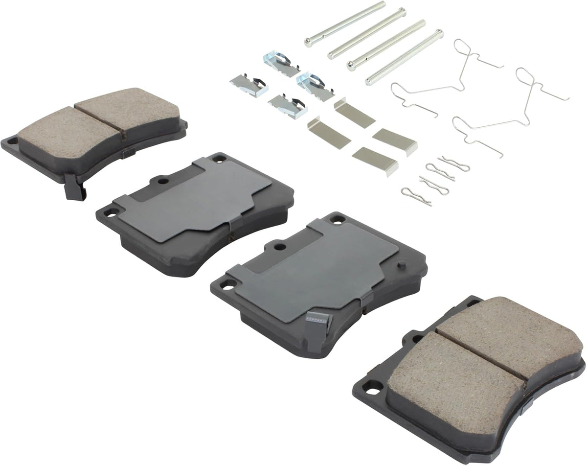 Premium Semi-Metallic Front Brake Pads (1001-0473M) Compatible with Ford Escort 1991-2003, Mazda MX-3 1992-1996, Mazda Protege 1990-1998, Mercury Tracer 1991-1999