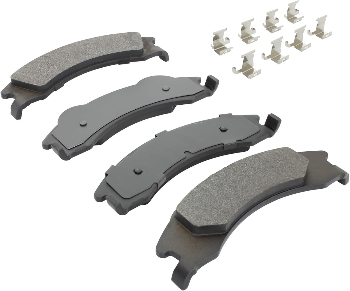 Premium Semi-Metallic Rear Brake Pads (1001-1329M) Compatible with 2008-2014 Ford (E-150/E-250/E-350 Econoline/E-350 Super Duty/Econoline Van/Econoline Wagon)