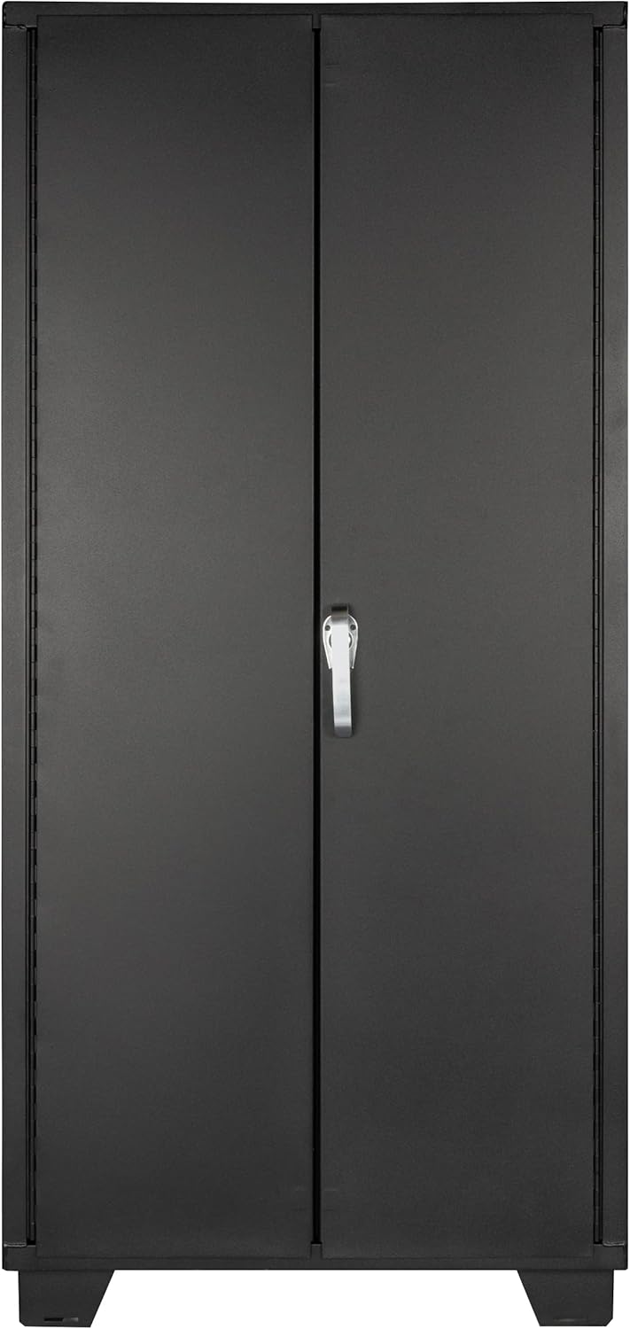Jamco Tool Storage Cabinets with Bin Mounts, Model DF, Includes 122 Bins, 36-Inch W x 24-Inch D x 78-Inch H, Blue Bins