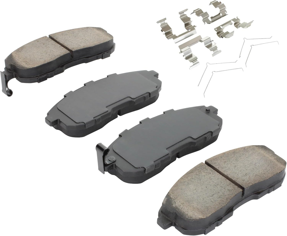 Premium Ceramic Front Brake Pads (1001-0653C) Replacement for INFINITI G20 2001-1999, I30 1999-1996, Nissan Altra EV 2001-1999, Maxima 1999-1989, Sentra 2001-2000, Sentra 2006 & More
