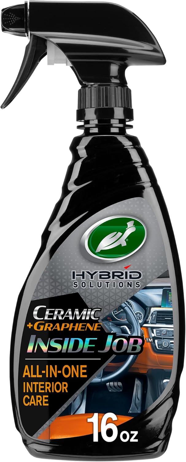 Turtle Wax 53787 Hybrid Solutions Ceramic Graphene Inside Job, Interior Car Cleaner and Protectant, Odor Eliminator, Works on Leather, Vinyl, Plastic, Rubber and More, 16 fl oz. (Pack of 1)