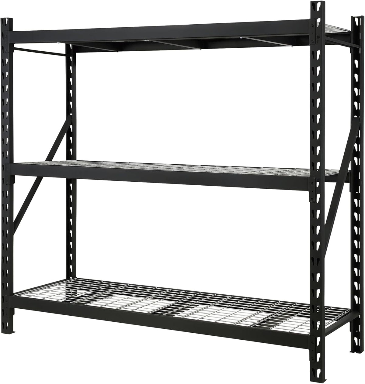Ironton Industrial Shelving Rack, 3 Storage Shelves Steel Construction 3-Tier Rack with 2000-Lb Load Capacity Per Shelf, Garage Storage Rack