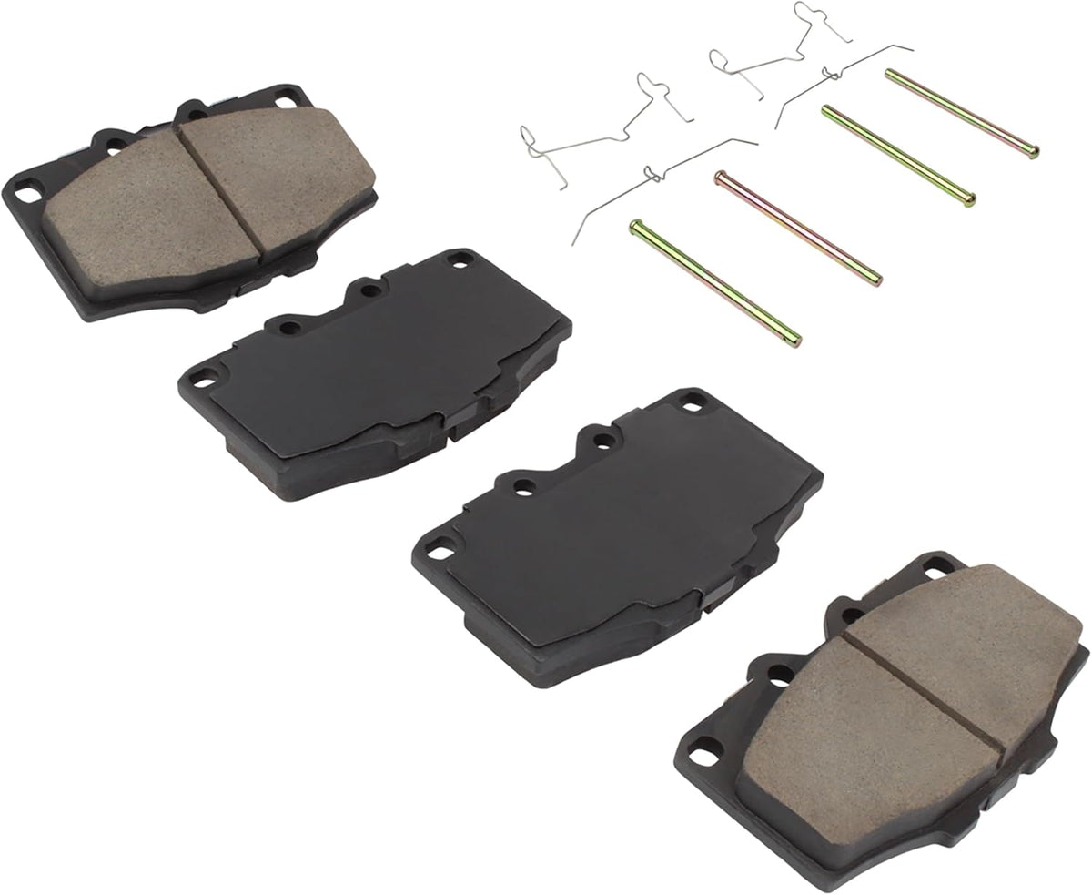 Premium Semi-Metallic Front Brake Pads (1001-0137M) Compatible with Toyota 4Runner 1986-1988, Toyota Land Cruiser 1976-1989, Toyota Pickup 1986-1988