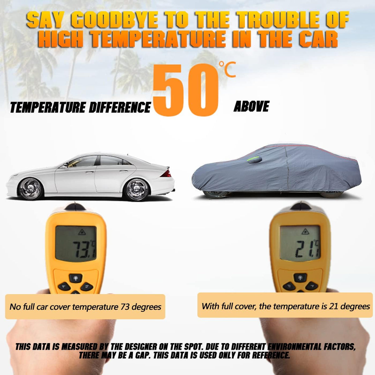 Waterproof Zipper Doors Car Cover for Pickup, Chevrolet Silverado 1500 2500 3500/ Ford F-150 F-250/ Ram 1500 2500 3500, for Indoor Outdoor Sunscreen UV Prevention Snowproof Wind, 230"-260",C9