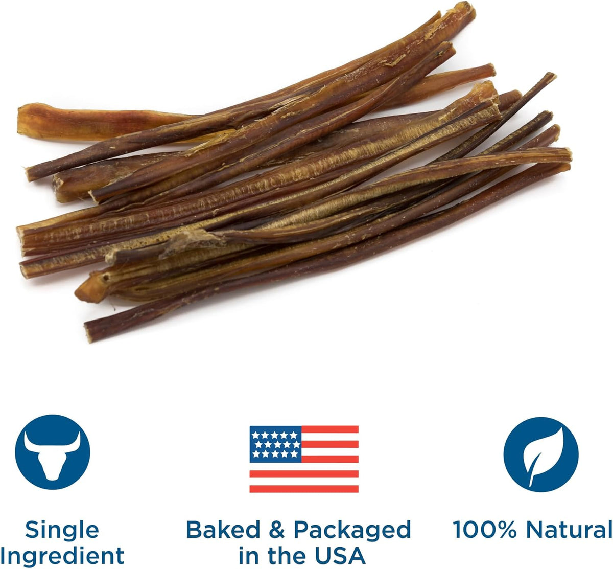 Best Bully Sticks 12 Inch Bully Sticks for Dogs - 25 Count (Pack of 1) - Natural, Easily Digestible, 100% Grass-Fed, Grain and Rawhide Free