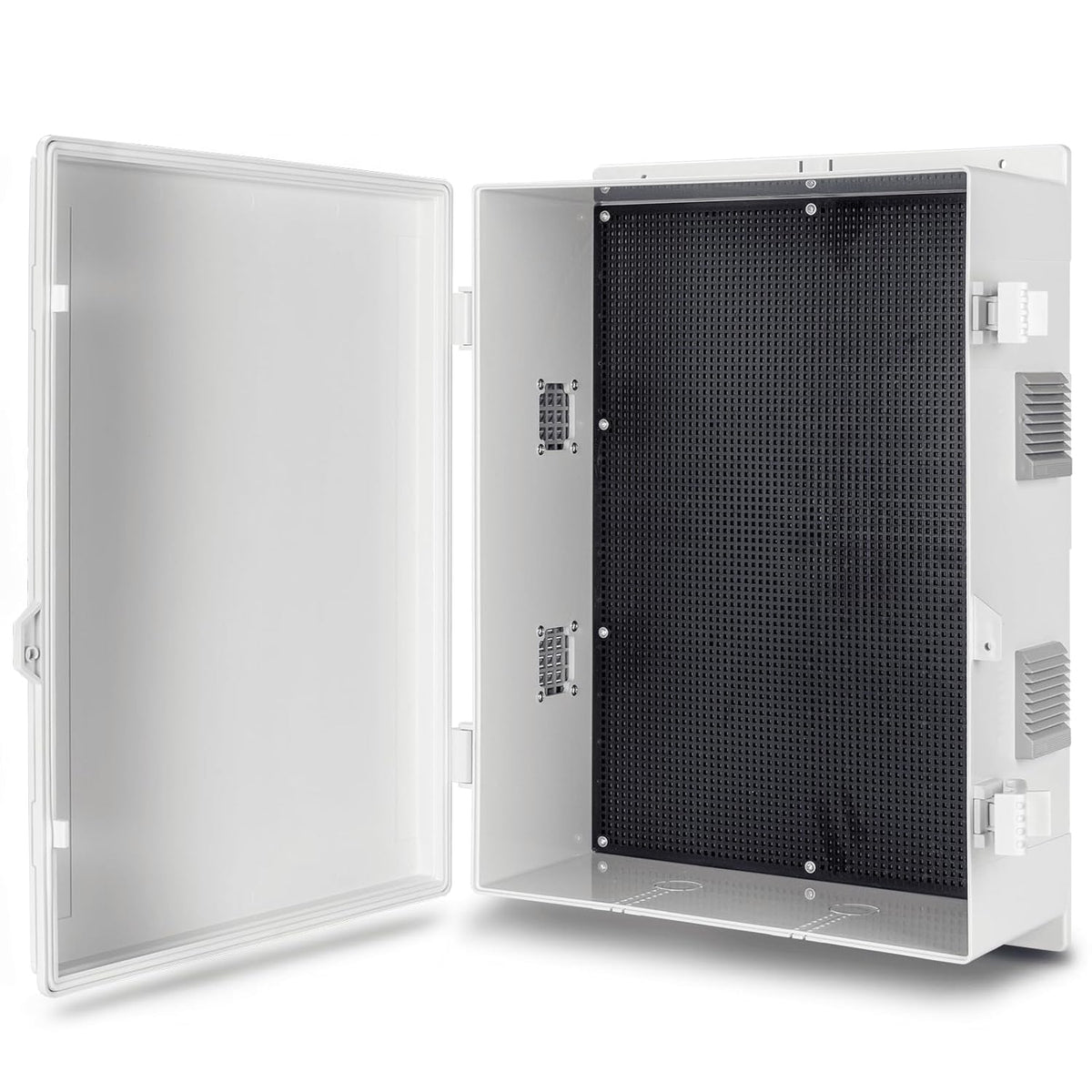 Outdoor Electrical Junction Box, ABS Water Resistant Enclosure with Internal Mounting Panel & Hinged Cover (18.1" H* 12.6" L* 6.3" W)