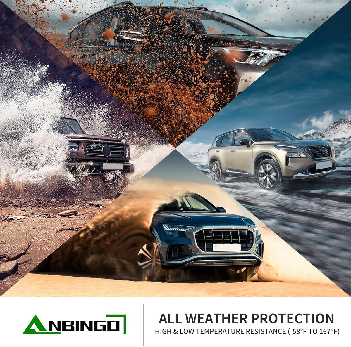 ANBINGO-All Weather Floor Mats Custom for 2020-2026 Nissan Sentra S/SV/SR Sedan Waterproof Guard Automotive Sentra Floor Mats Sentra Accessories Full Set Black