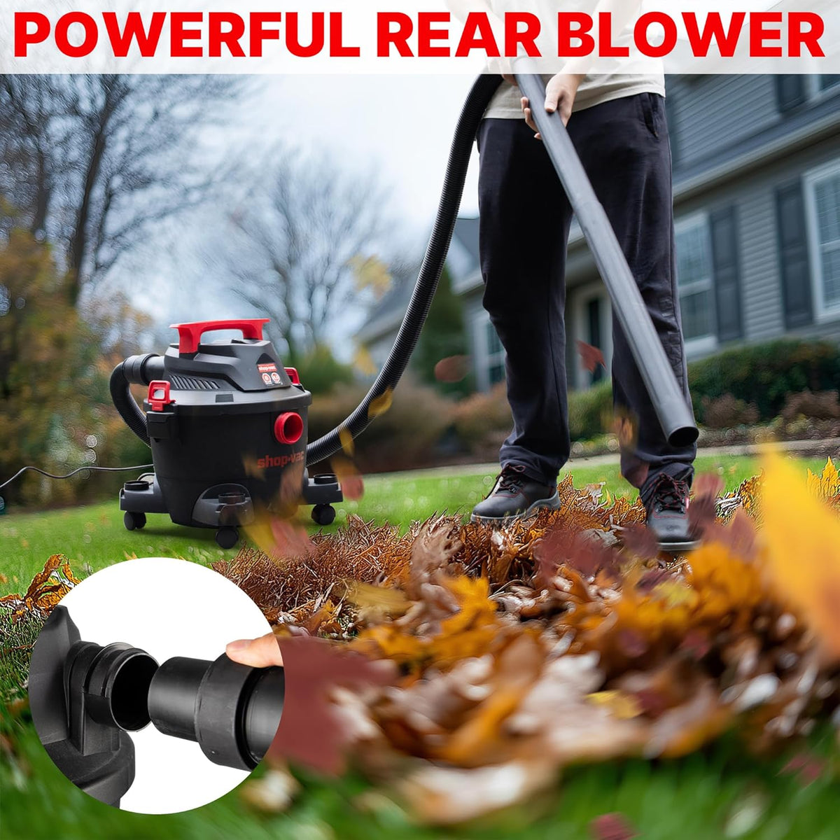 Shop-Vac 6 Gallon Wet/Dry Vacuum, 4.5 Peak HP Shop Vacuum with Blower, 1-7/8 Inch Diameter x 6 Foot Hose, 10 Foot Cord, Ideal for Jobsite, Garage, Workshop & Home